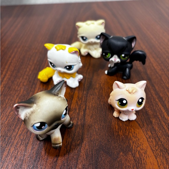 Littlest Pet Shop LPS Authentic Shorthair Cat Lot #339 #391 #468 #2249 Rare - Picture 2 of 10